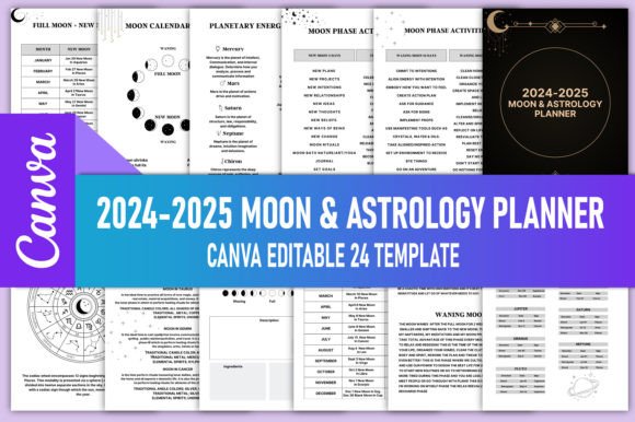 2024-2025 Moon Astrology Planner Canva: A Comprehensive Guide for Spiritual and Practical Use