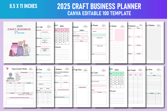 2025 Craft Business Planner Canva KDP