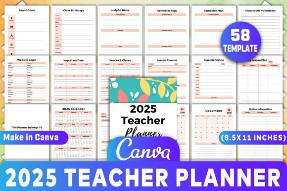 2025 Teacher Planner Canva Kdp Interiors: A Comprehensive Guide for Educators