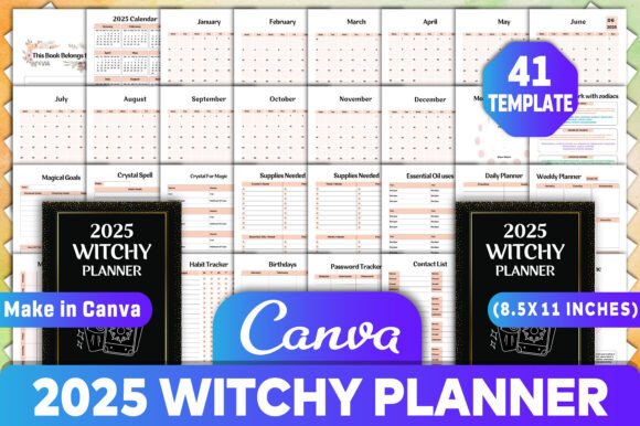 2025 Witchy Planner Canva KDP Interiors: A Comprehensive Overview