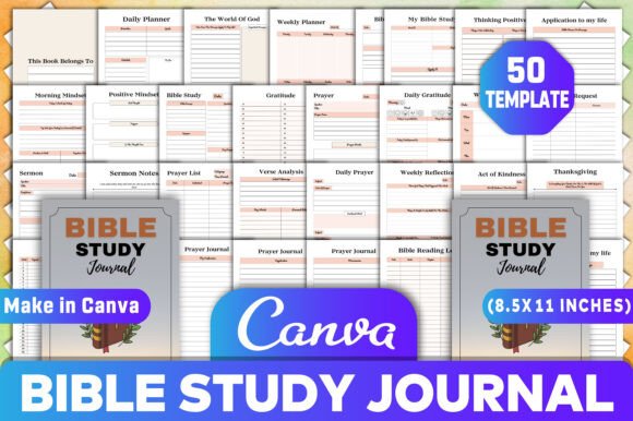 Bible Study Journal Canva KDP Interiors
