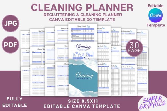 Cleaning and Decluttering Planner - Canva: A Practical Tool for Organized Living