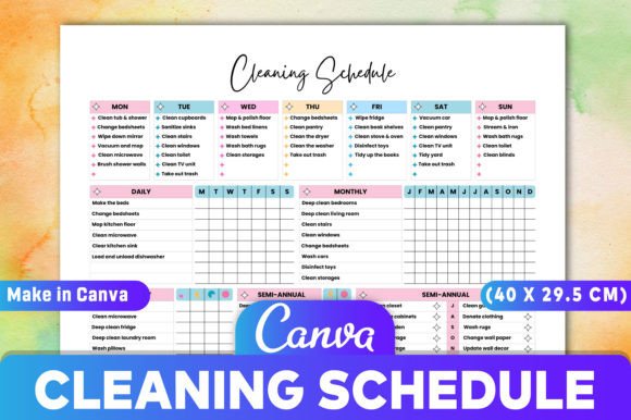 Cleaning Schedule Canva KDP Interiors