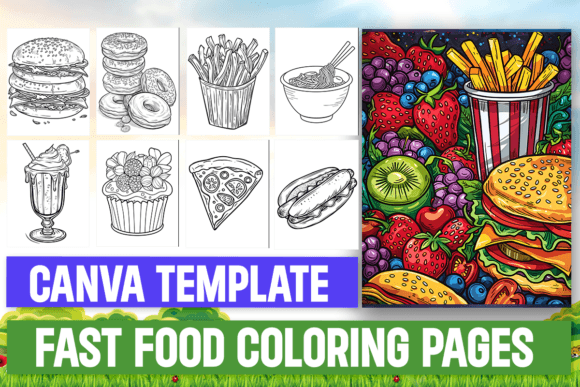Fast Food Junk Food Coloring Pages