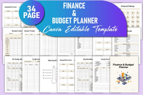 Finance Budget Planner Canva KDP