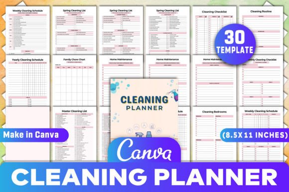 Maximize Productivity with Cleaning Planner Canva KDP Interiors